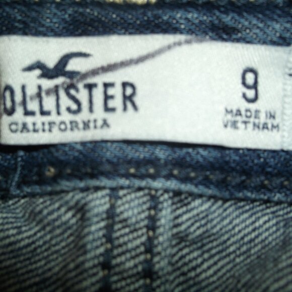 Hollister Womens Size 9 Ultra High Rise distressed Denim Mini skirt with Raw Hem - Picture 10 of 11